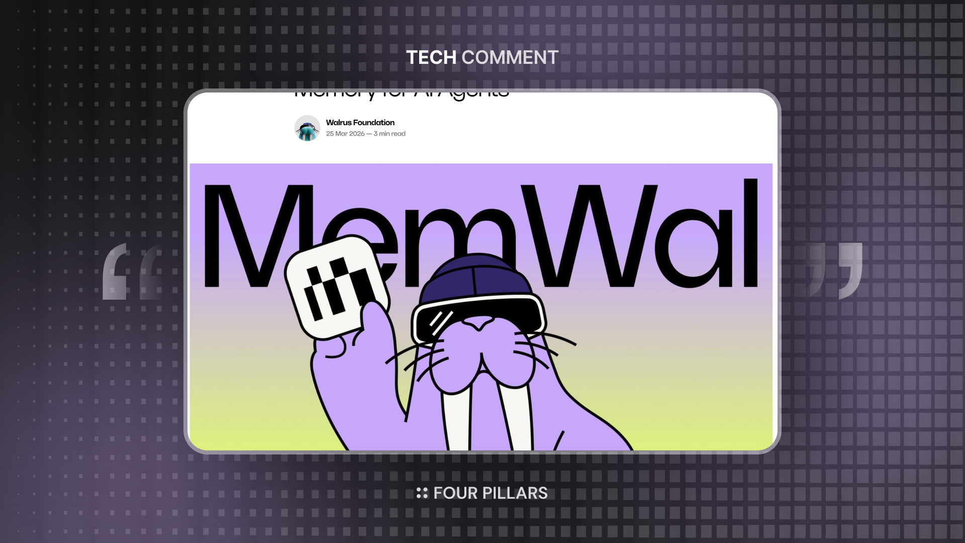 Walrus MemWal: Putting AI Agent Memory on Decentralized Storage