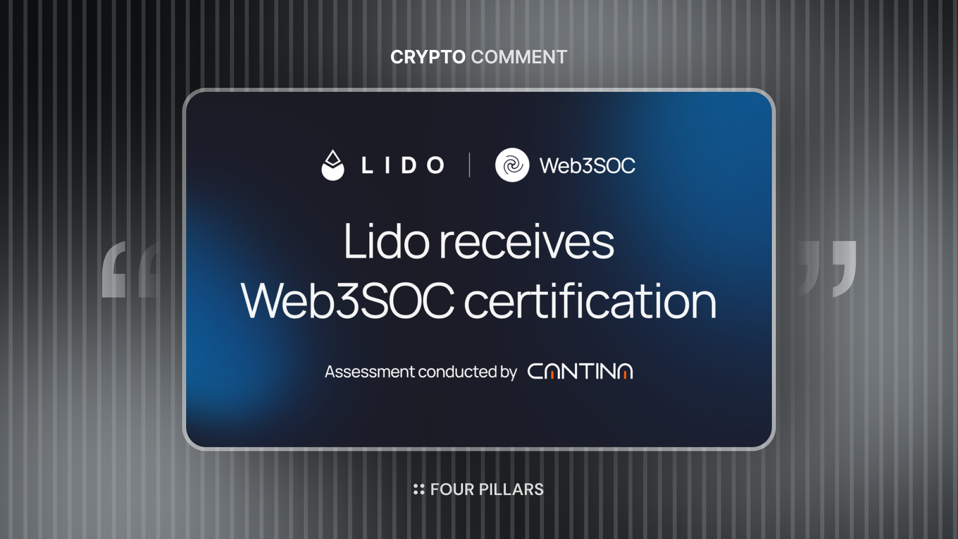 Lido's Web3SOC Certification: A Signal for Standardized DeFi Due Diligence