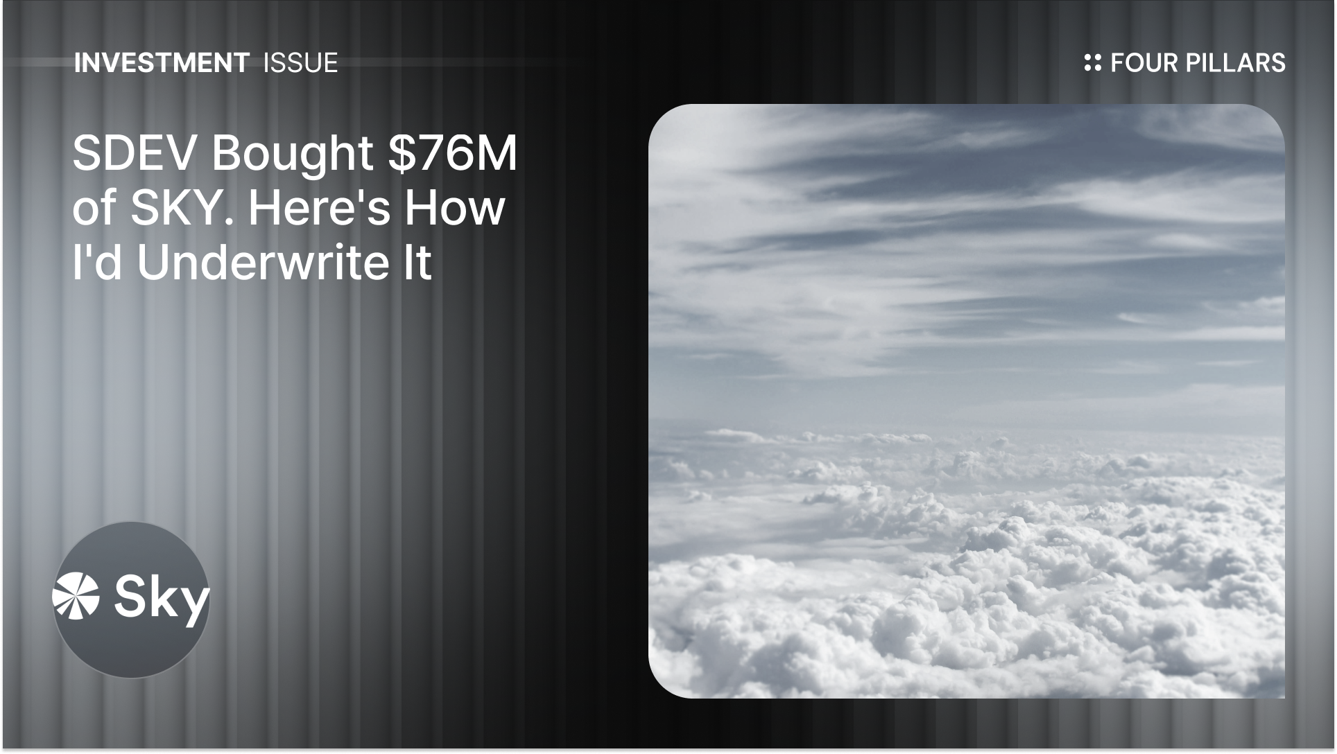 [Issue] SDEV Bought $76M of SKY. Here's How I'd Underwrite It | FP RESEARCH